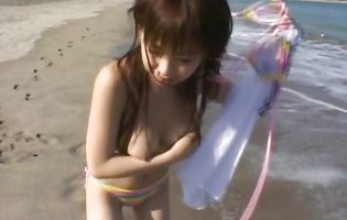 Naked Ran Monbu strips her clothes for an pal